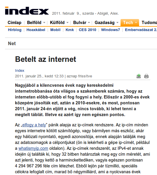 Külső és Belső hálózat