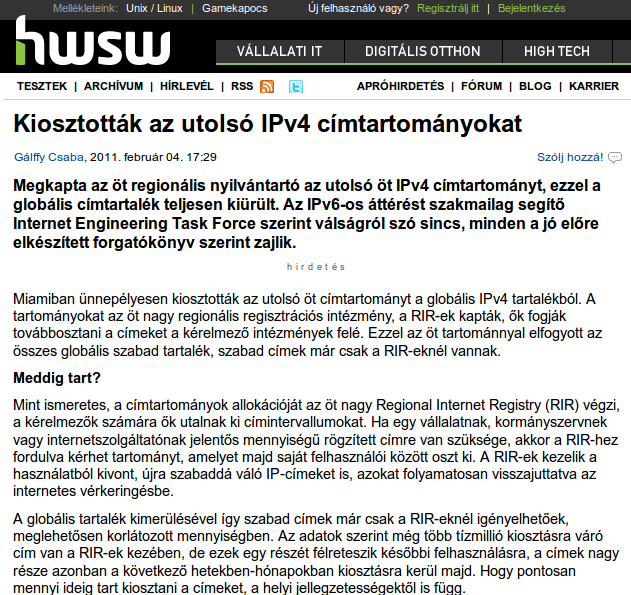 Külső és Belső hálózat