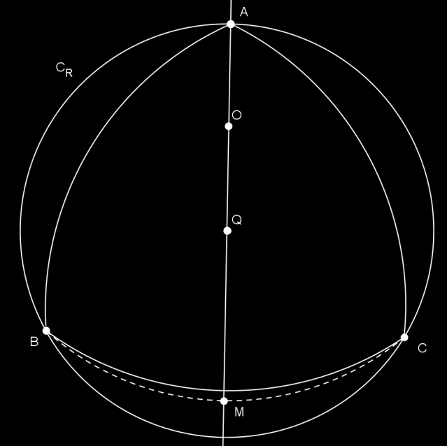 6. ábra II. eset szakasz. A második esetben 1. Ekkor a szabályos körháromszög átmérője az 7.