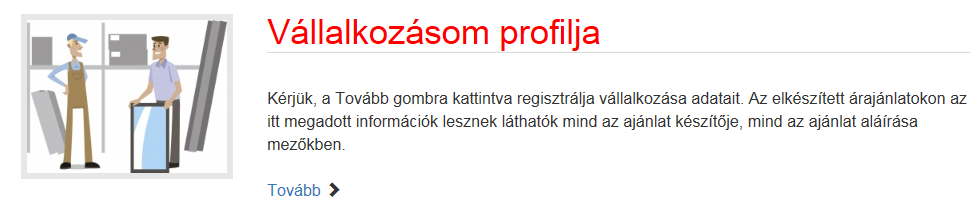 2. PROFIL BELÁLLÍTÁSOK Önnek az alábbi profilok kitöltésére van lehetősége. 2.1.