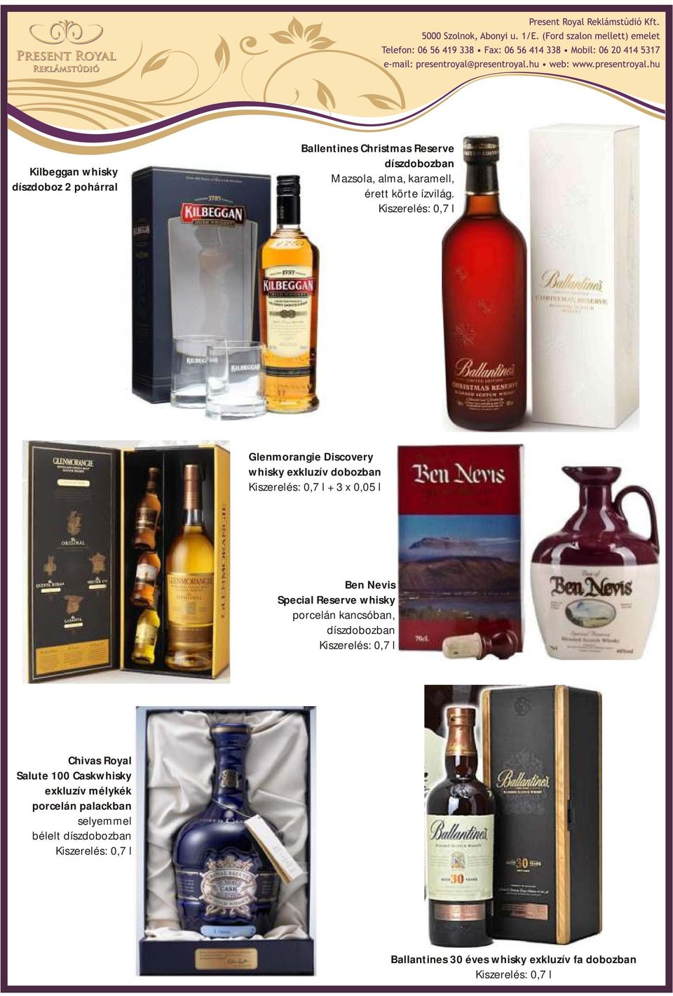 Glenmorangie Discovery whisky exkluzív dobozban + 3 x 0,05 l Ben Nevis Special Reserve