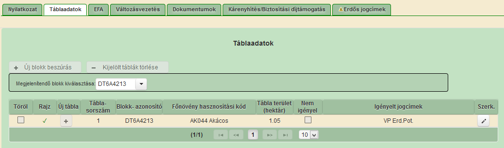 NATURA 2000 ERDŐ/EMVA ENTB/EMVA EKV/VP EP Teljes erdőrészlet Az Erdős jogcímekdossziéban kell feltüntetni az Erdő-környezetvédelmi intézkedések,