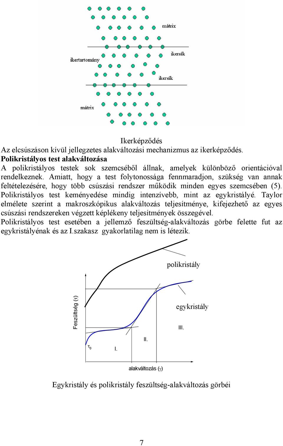 Amiatt, hogy a test folytonossága fennmaradjon, szükség van annak feltételezésére, hogy több csúszási rendszer működik minden egyes szemcsében (5).