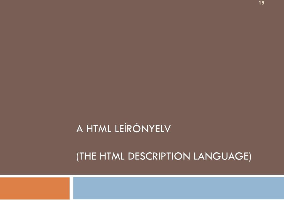 (THE HTML