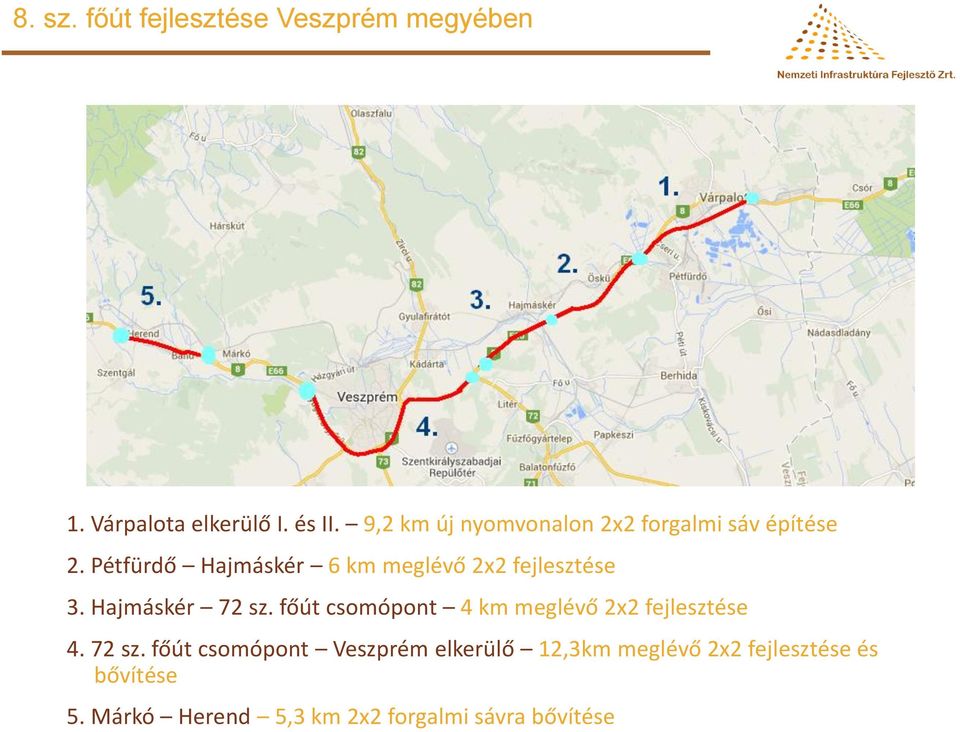 8As főút 4647 km szelvény térkép