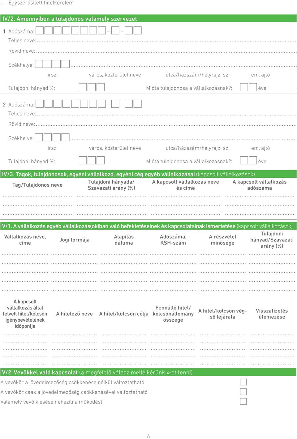ajtó Tulajdoni hányad %: Mióta tulajdonosa a vállalkozásnak?: éve IV/3.