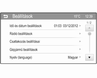 Műszerek és kezelőszervek 109 Be- vagy kikapcsolja a köszöntő világítást. Kiszállás világítás: Be- vagy kikapcsolja a kilépő világítást, és megváltoztatja a világítás időtartamát.