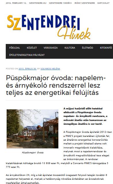 Installation integrated solar cells for shading at Püskpökmajor Kindergarten About the installation integrated solar cells for shading at Püskpökmajor is continuously reported in local news by