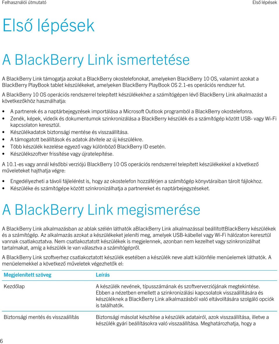 A BlackBerry 10 OS operációs rendszerrel telepített készülékekhez a számítógépen lévő BlackBerry Link alkalmazást a következőkhöz használhatja: A partnerek és a naptárbejegyzések importálása a