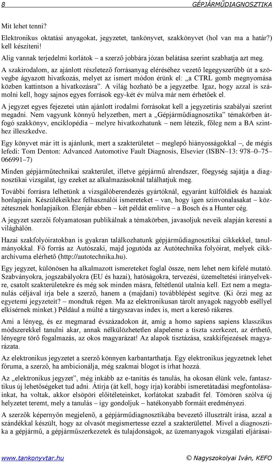 GÉPJÁRMŰ- DIAGNOSZTIKA - PDF Ingyenes letöltés