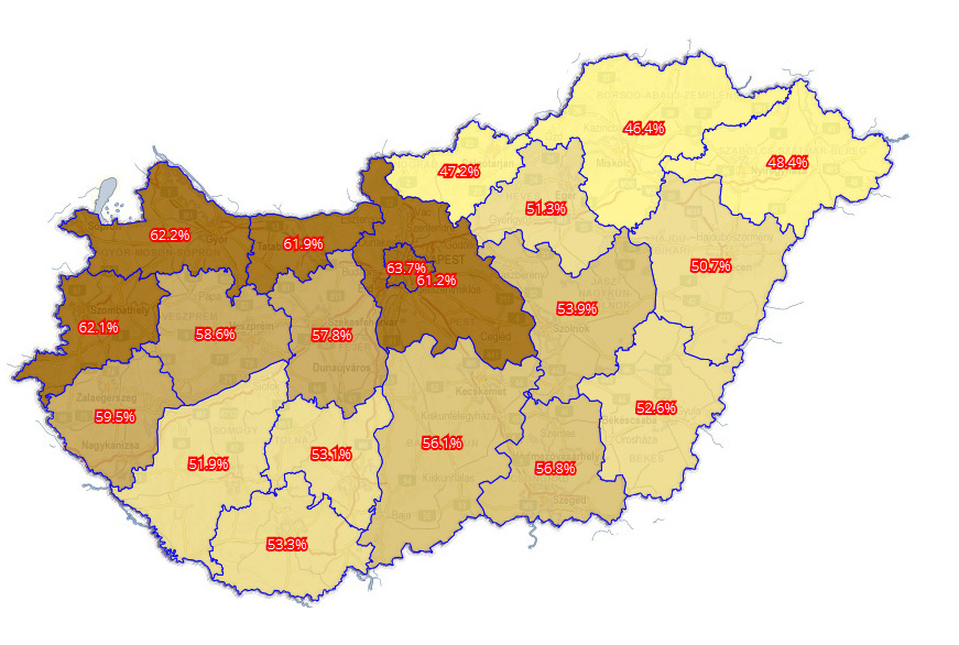 segítségével,biztosítva a térbeli különbségek vizsgálhatóságát.