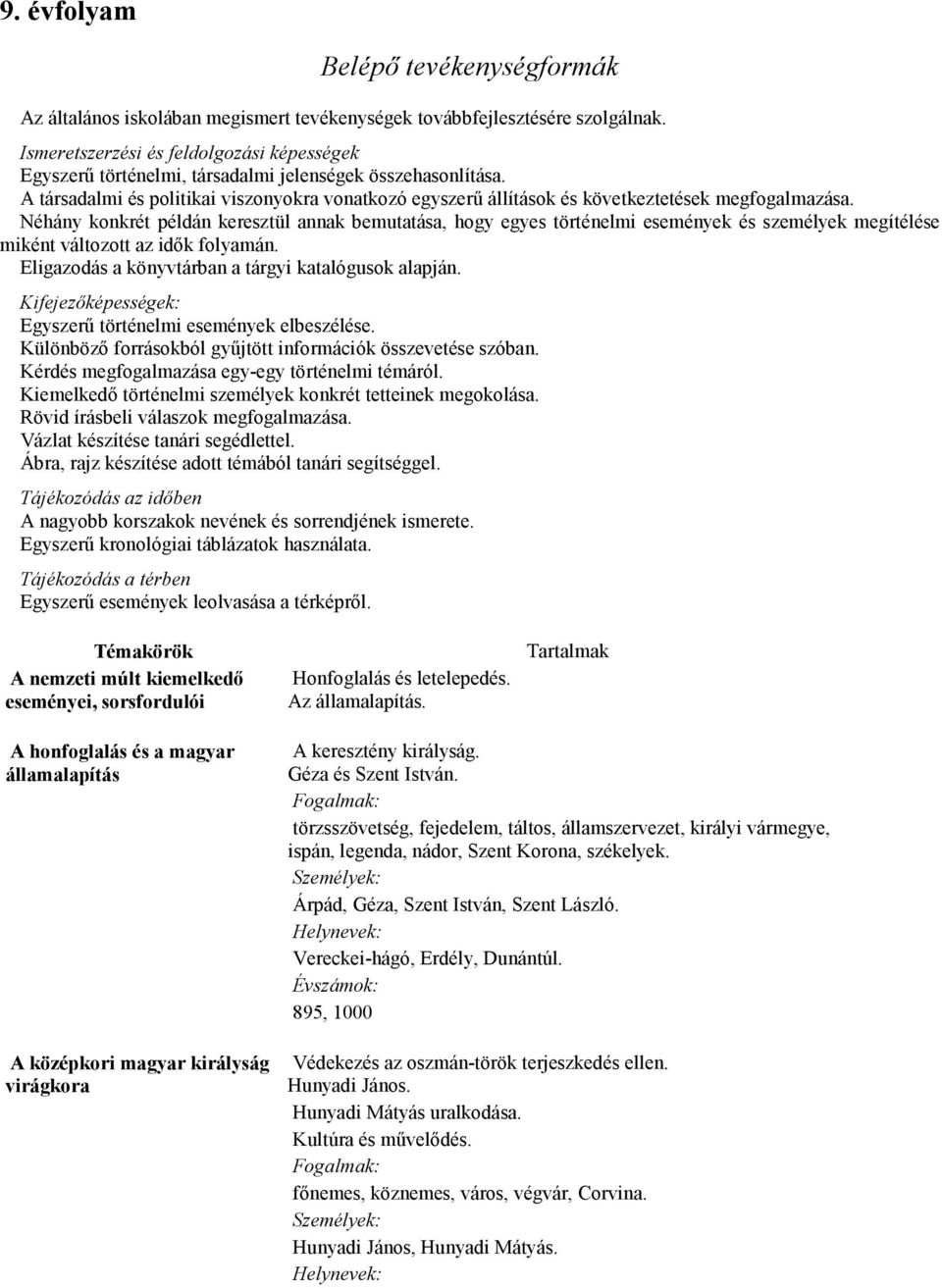 A társadalmi és politikai viszonyokra vonatkozó egyszerő állítások és következtetések megfogalmazása.