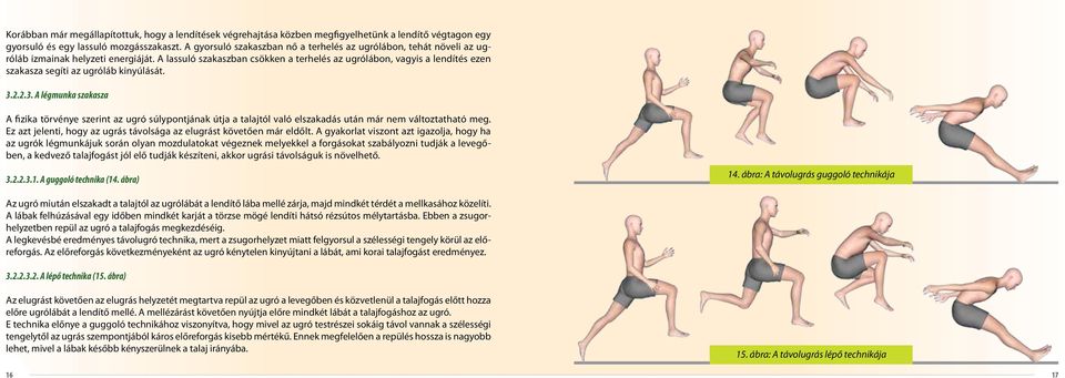 A lassuló szakaszban csökken a terhelés az ugrólábon, vagyis a lendítés ezen szakasza segíti az ugróláb kinyúlását. 3.