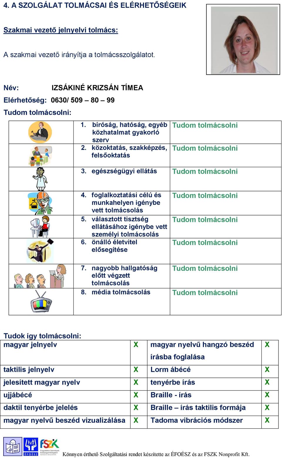 személyi hallgatóság előtt végzett 8.