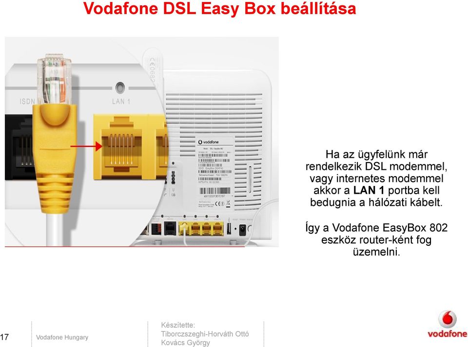 Vodafone DSL Easy Box beállítása - PDF Free Download