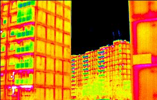 Termovíziós vizsgálat A felületi hőmérsékletek