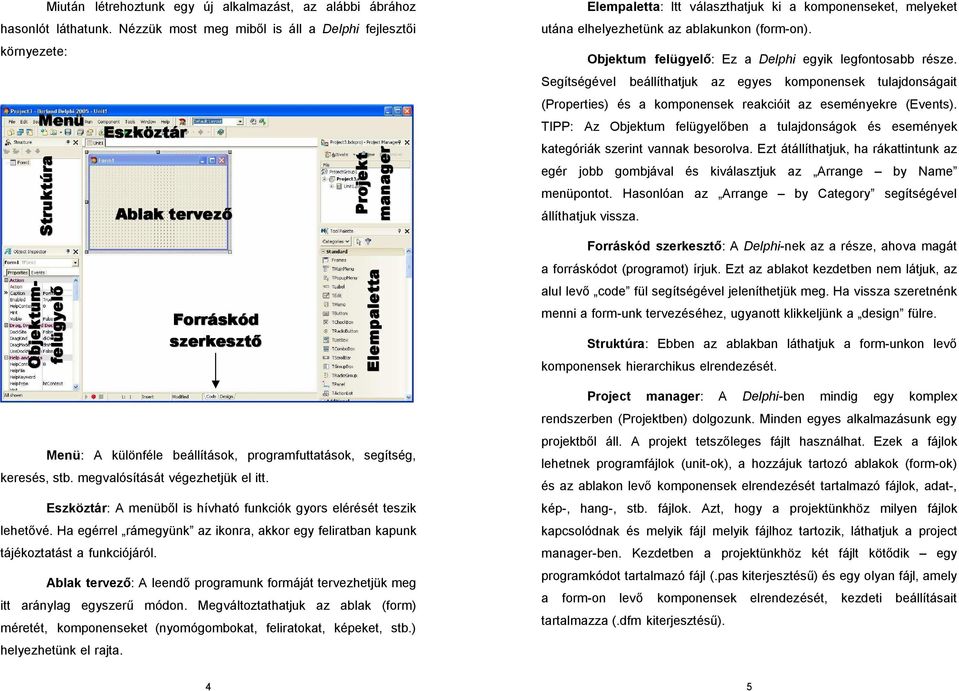 megvalósítását végezhetjük el itt. Eszköztár: A menüből is hívható funkciók gyors elérését teszik lehetővé. Ha egérrel rámegyünk az ikonra, akkor egy feliratban kapunk tájékoztatást a funkciójáról.