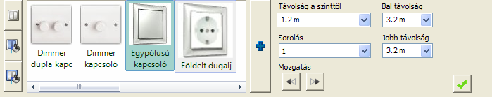 20 Újdonságok Osztások száma Speciális árnyékolóknál, mint pl. a reluxa vagy római roló, meghatározhatja az osztások számát.