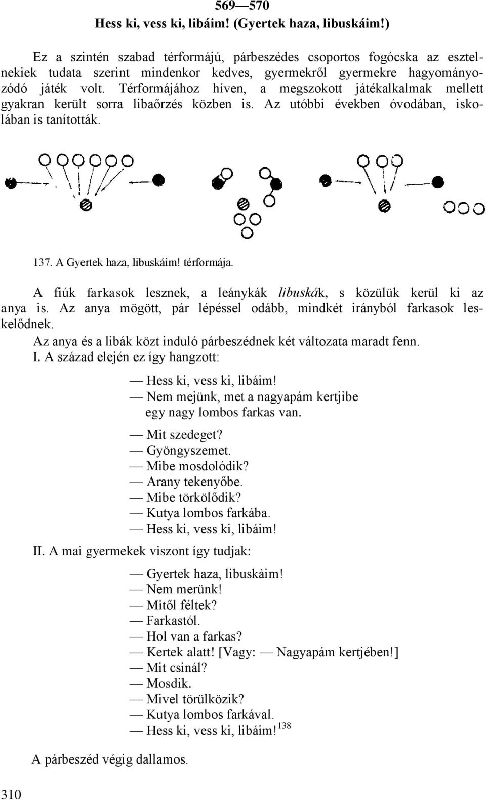 Térformájához híven, a megszokott játékalkalmak mellett gyakran került sorra libaőrzés közben is. Az utóbbi években óvodában, iskolában is tanították. 137. A Gyertek haza, libuskáim! térformája.