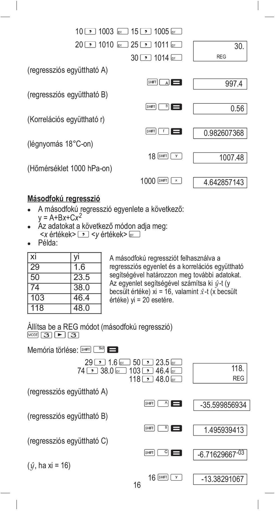 6 regressziós egyenlet és a korrelációs együttható 50 23.5 segítségével határozzon meg további adatokat. Az egyenlet segítségével számítsa ki -t (y 74 38.