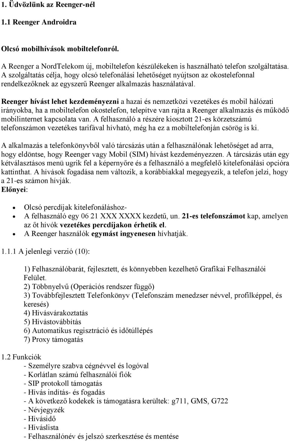 Reenger alkalmazás Felhasználói kézikönyv - PDF Ingyenes letöltés