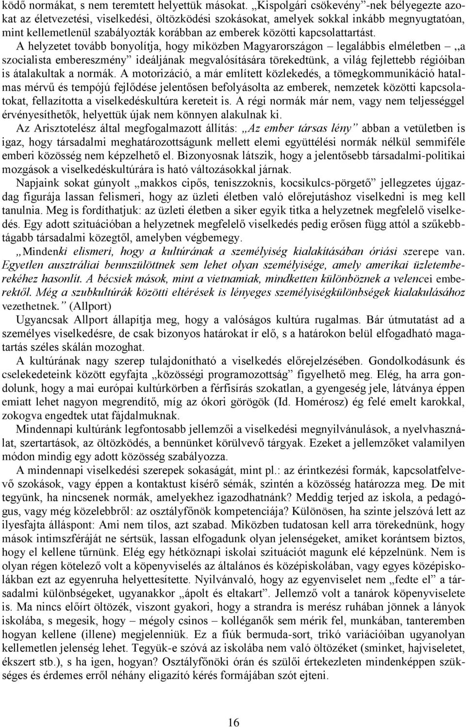 kapcsolattartást.