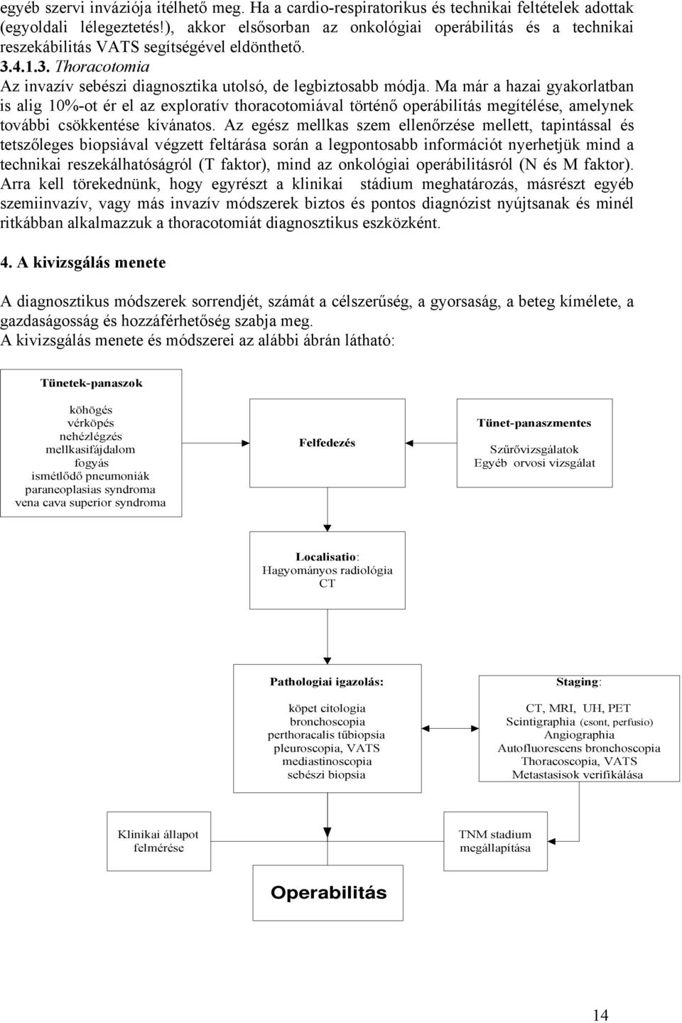 Ma már a hazai gyakorlatban is alig 0%-ot ér el az exploratív thoracotomiával történő operábilitás megítélése, amelynek további csökkentése kívánatos.