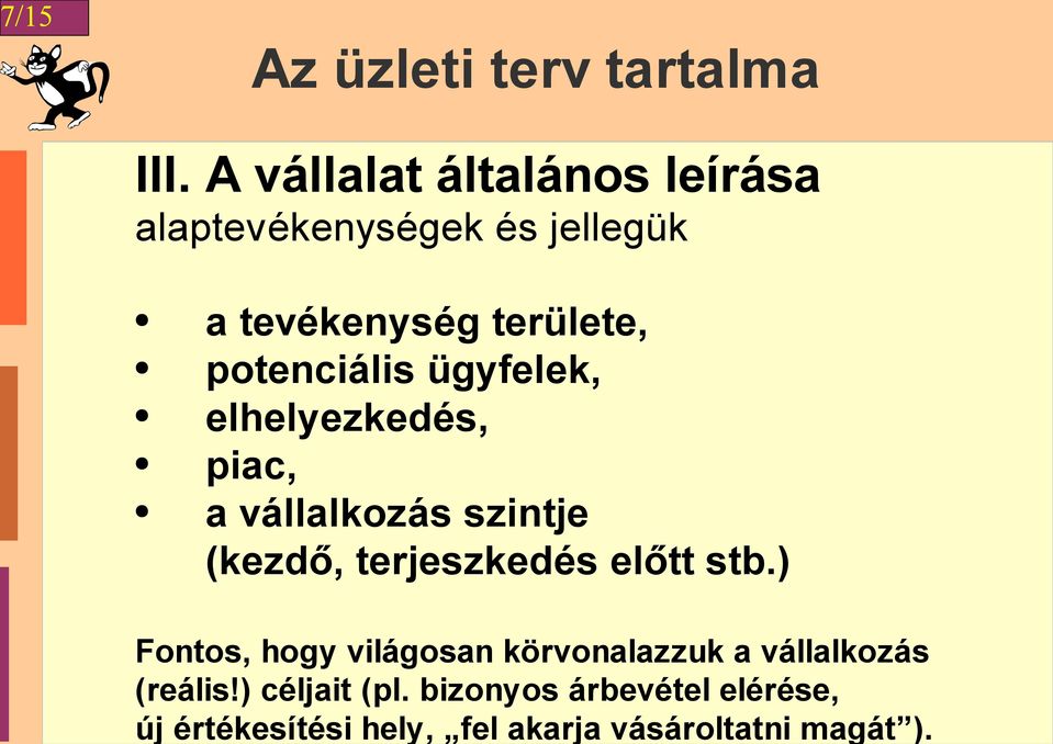 A vállalat általános leírása alaptevékenységek és jellegük a tevékenység területe,