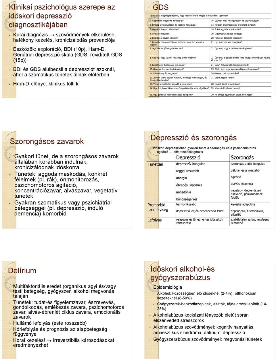 legmegfelelőbbet, hogy hogyan érezte magát a múlt héten. Igen/nem 1. Alapvetően elégedett az életével? 16. Gyakran érez lehangoltságot és szomorúságot? 2.
