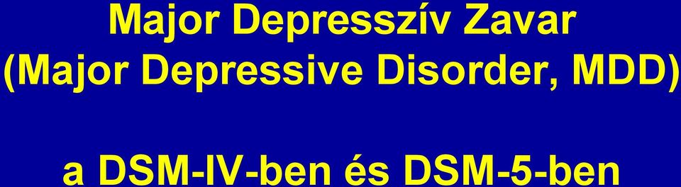 Depressive Disorder,