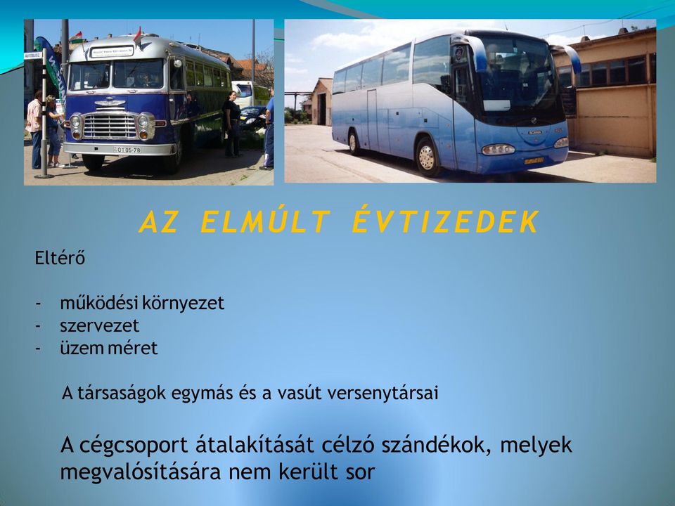 társaságok egymás és a vasút versenytársai A cégcsoport