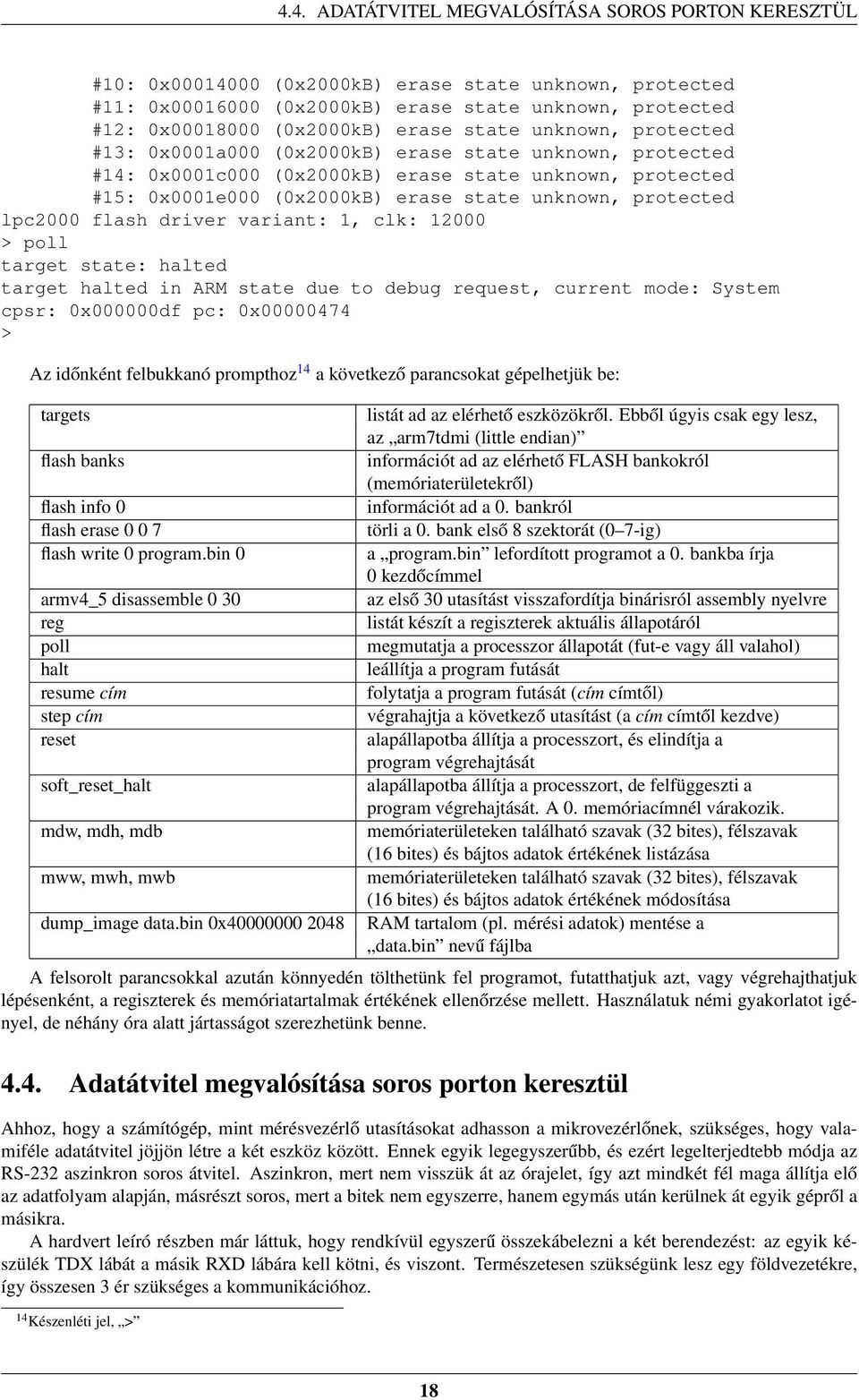 protected lpc2000 flash driver variant: 1, clk: 12000 > poll target state: halted target halted in ARM state due to debug request, current mode: System cpsr: 0x000000df pc: 0x00000474 > Az időnként