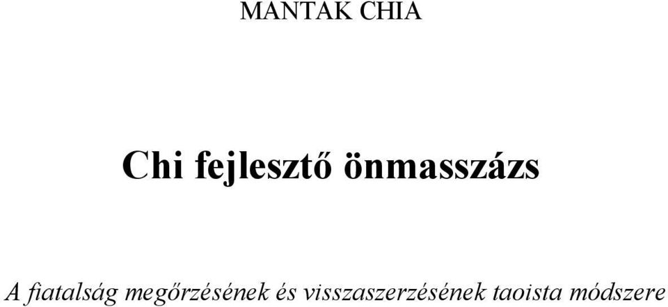 fiatalság megőrzésének
