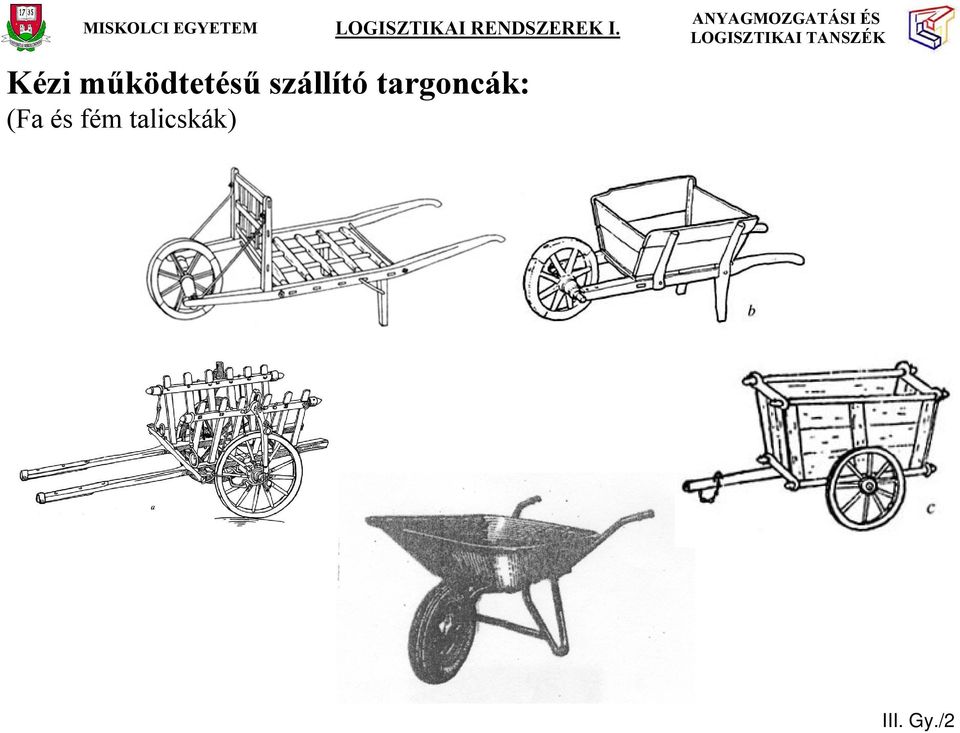 targoncák: (Fa és