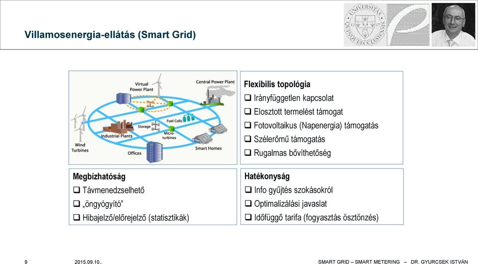 bővíthetőség Megbízhatóság Távmenedzselhető öngyógyító Hibajelző/előrejelző (statisztikák)