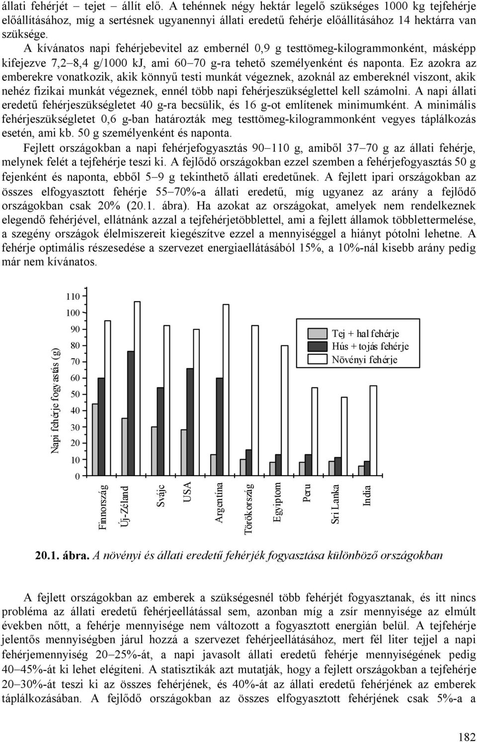 Ez azokra az emberekre vonatkozik, akik könnyű testi munkát végeznek, azoknál az embereknél viszont, akik nehéz fizikai munkát végeznek, ennél több napi fehérjeszükséglettel kell számolni.