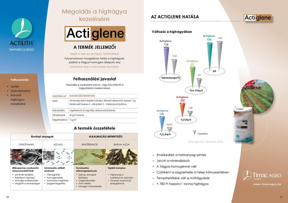 vemhesség alatt a fiaztató kutricába, többszöri alkalommal, összesen 1 kg Hízlalás alatt összesen 5 600 g/állat, 2 3 alkalommal kijuttatva 2 kg/tehén/hó (2 vagy több alkalommal kijuttatva)