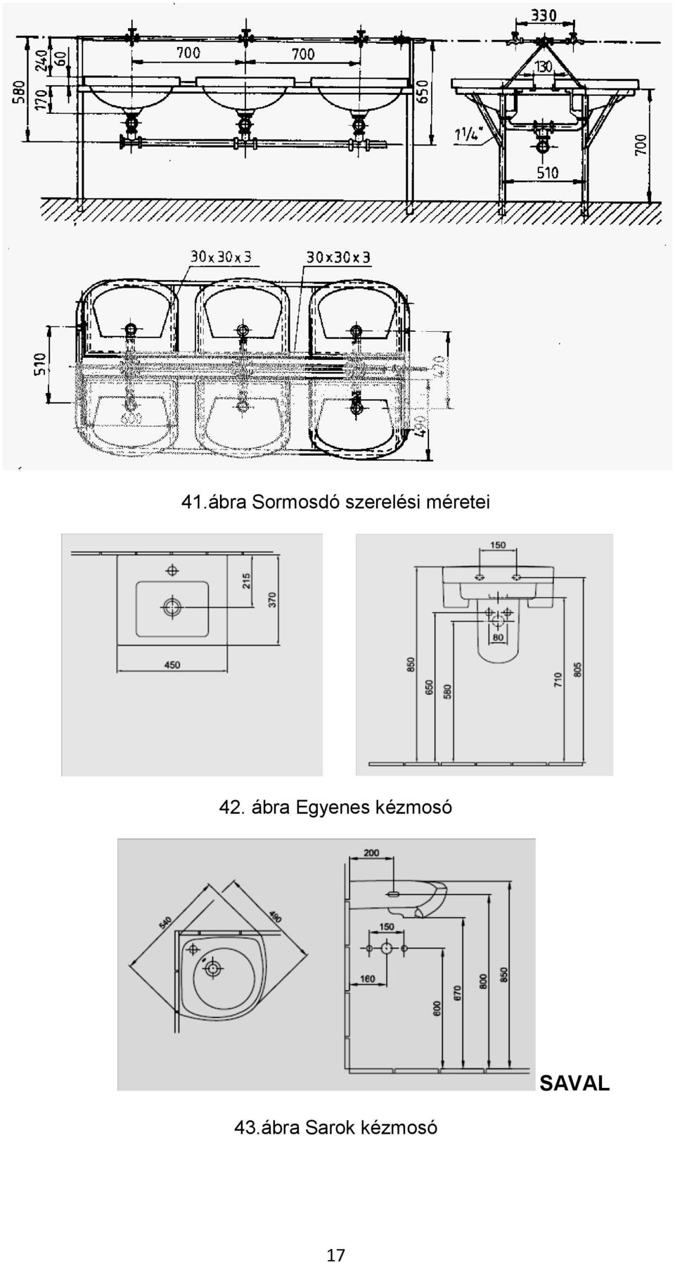 ábra Egyenes kézmosó