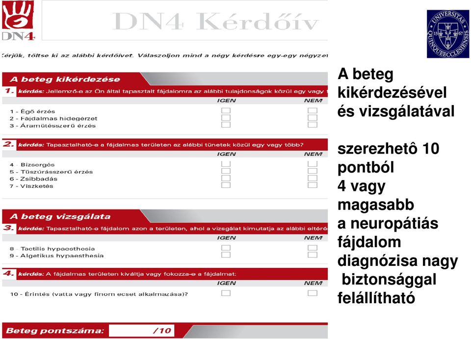 neuropátiás fájdalom Letölthető diagnózisa