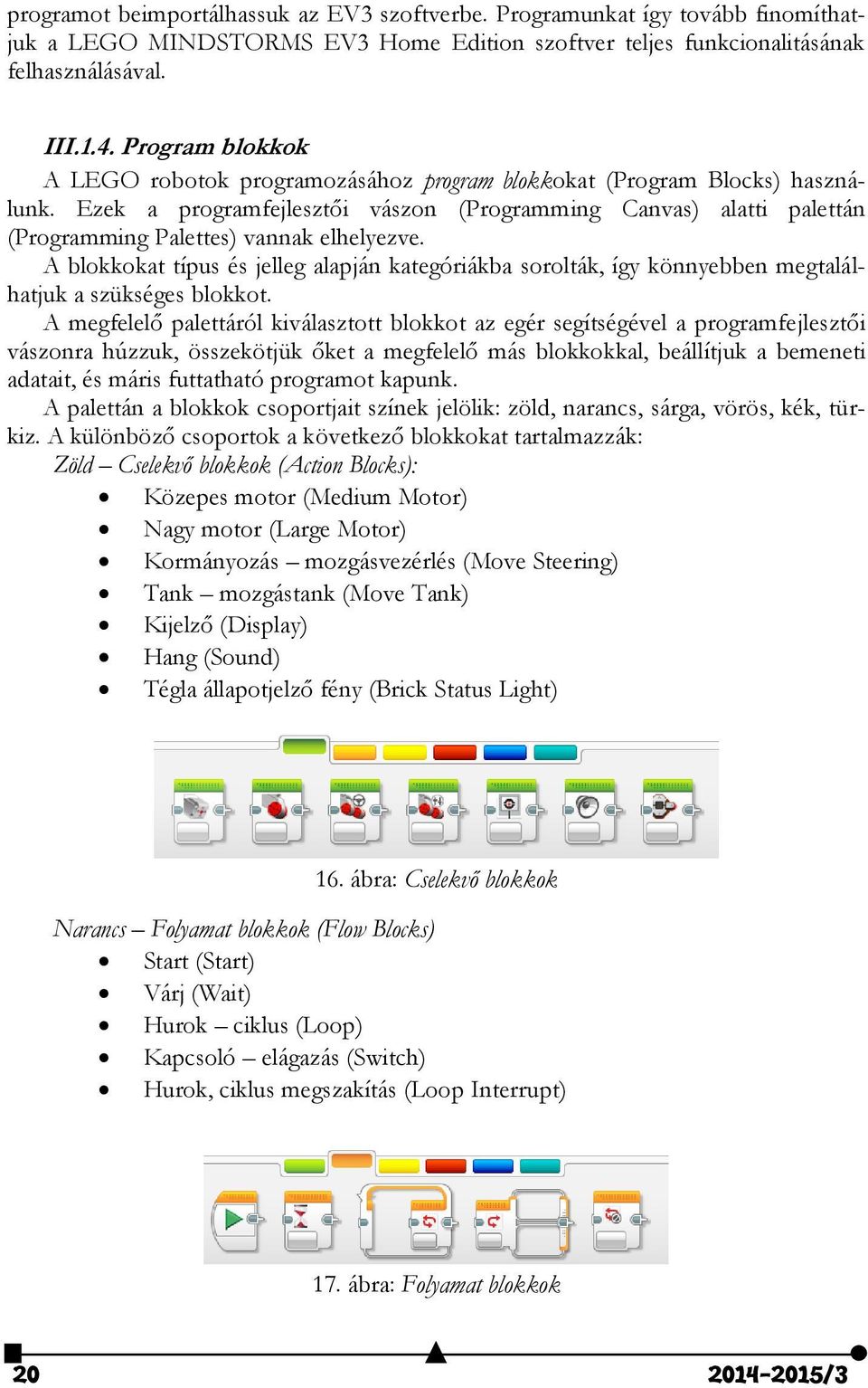 Ezek a programfejlesztői vászon (Programming Canvas) alatti palettán (Programming Palettes) vannak elhelyezve.