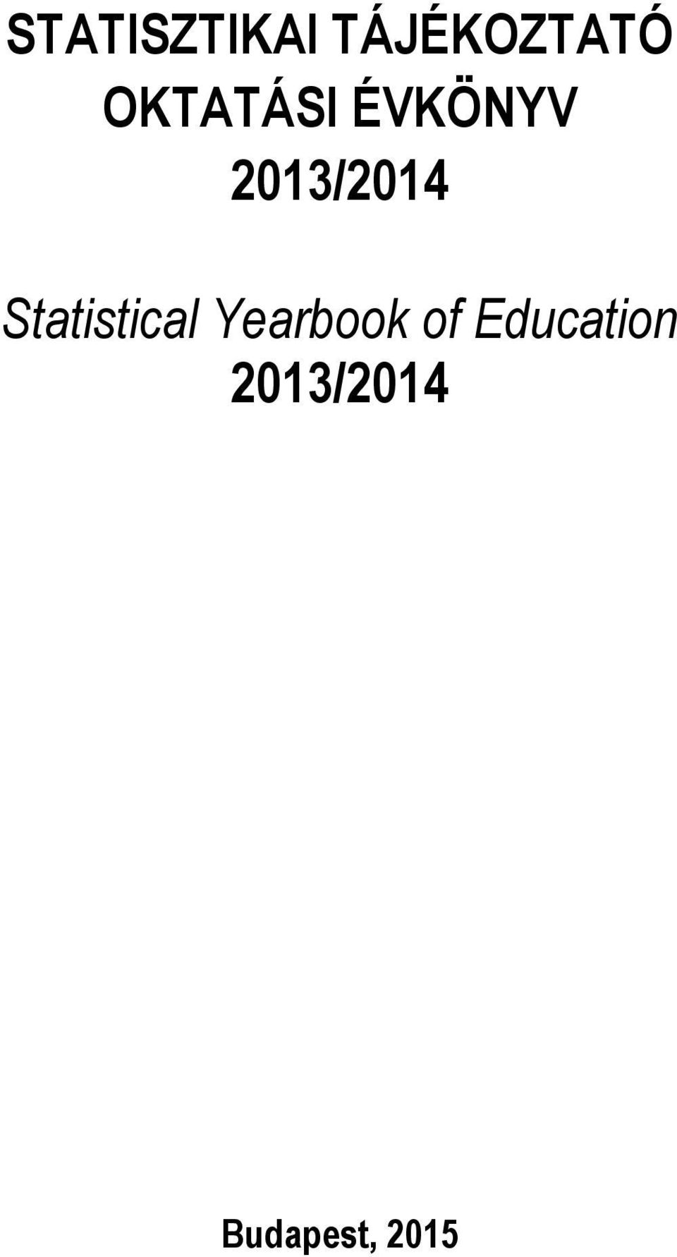 Statistical Yearbook of