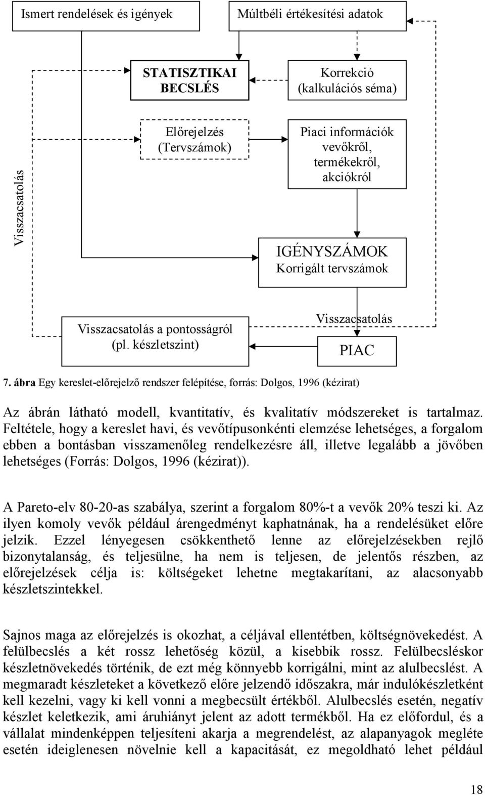 ábra Egy keresle-előrejelző rendszer felépíése, forrás: Dolgos, 1996 (kézira) Az ábrán láhaó modell, kvaniaív, és kvaliaív módszereke is aralmaz.