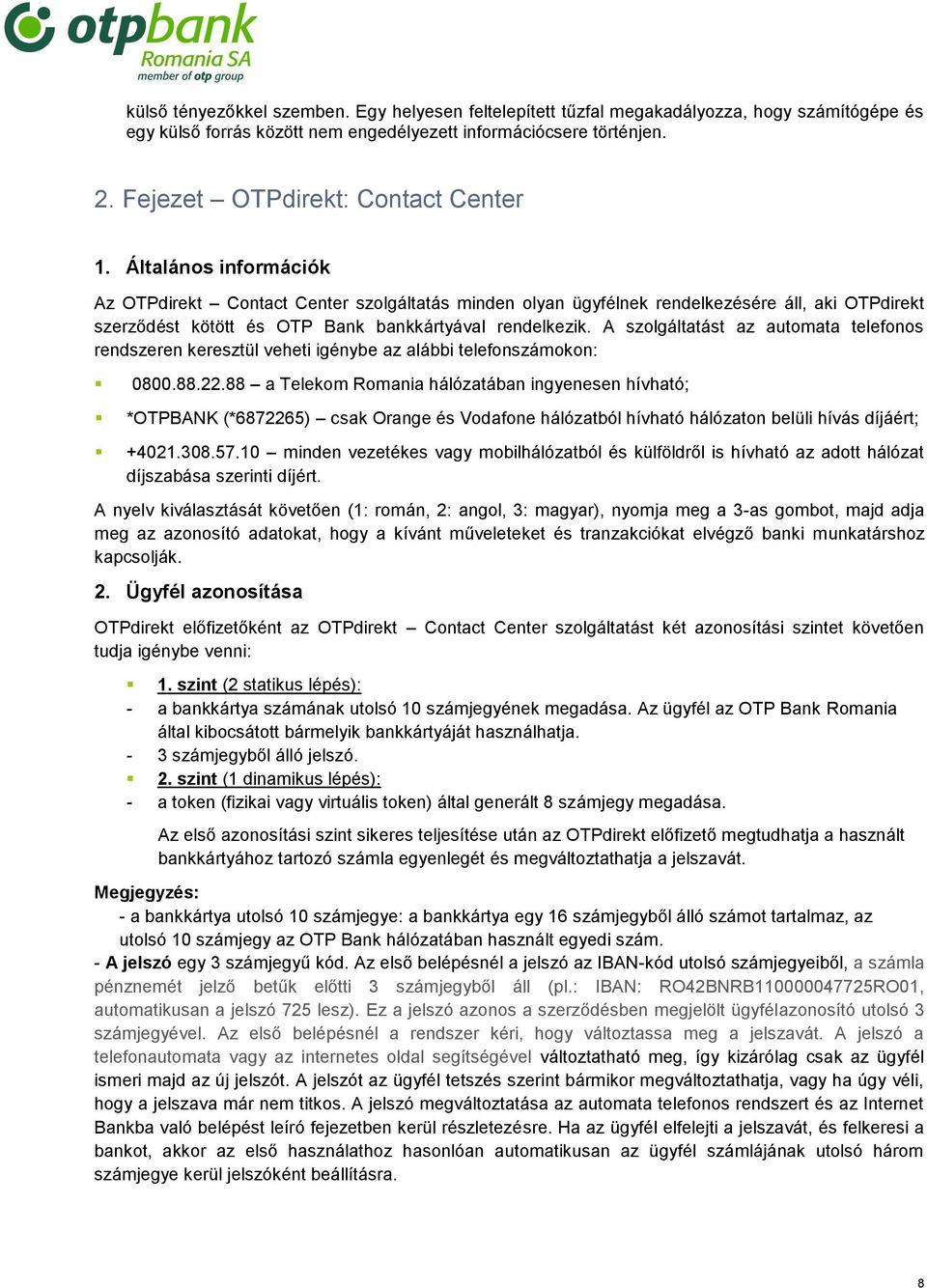 Használati útmutató OTPdirekt szolgáltatás - PDF Ingyenes letöltés