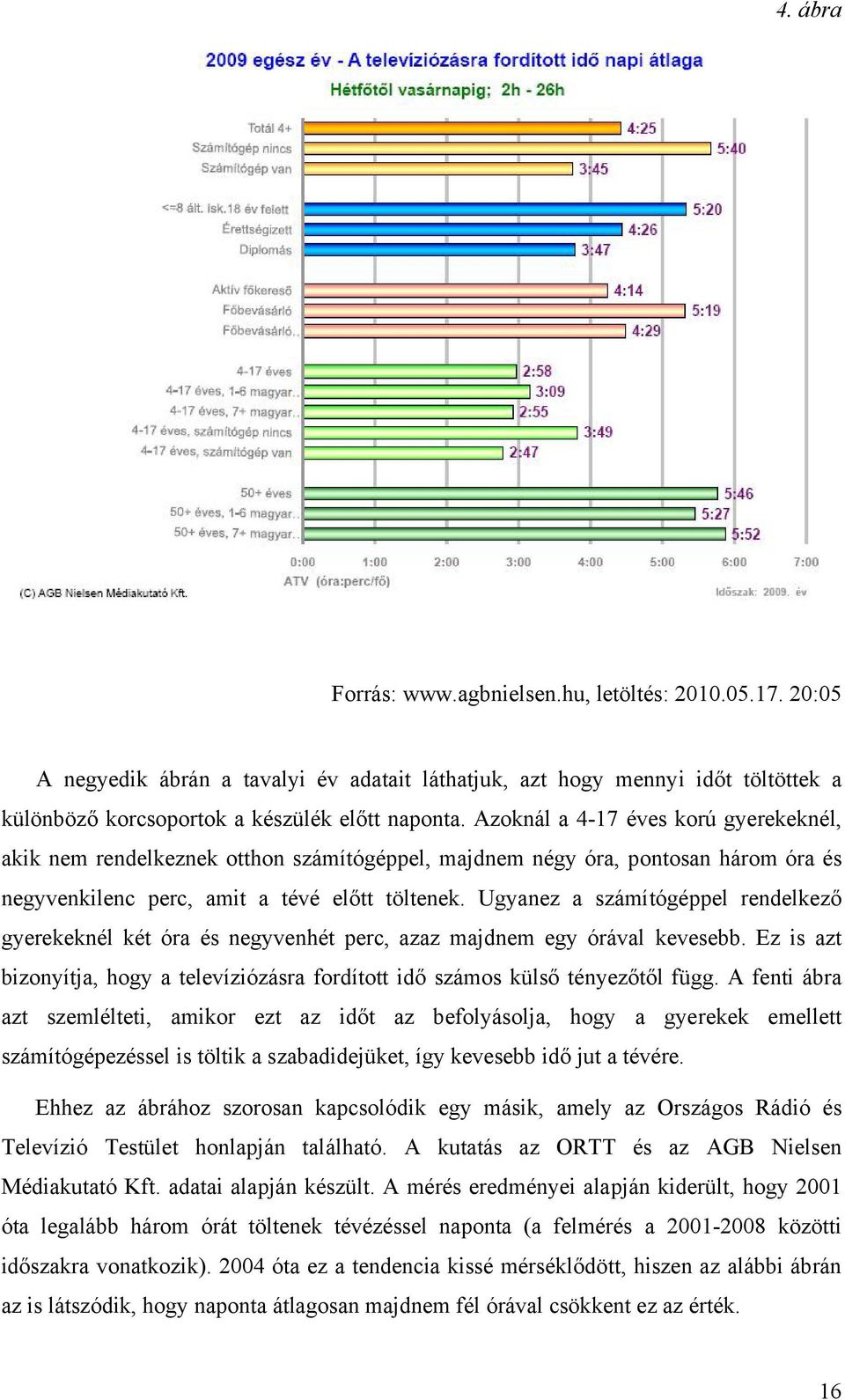 Ugyanez a számítógéppel rendelkező gyerekeknél két óra és negyvenhét perc, azaz majdnem egy órával kevesebb. Ez is azt bizonyítja, hogy a televíziózásra fordított idő számos külső tényezőtől függ.