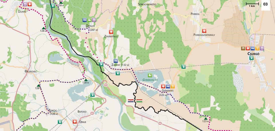 CSURGÓ ZÁKÁNY (132 M) ĐELEKOVEC 130 M D41 GYÉKÉNYESI TÓ