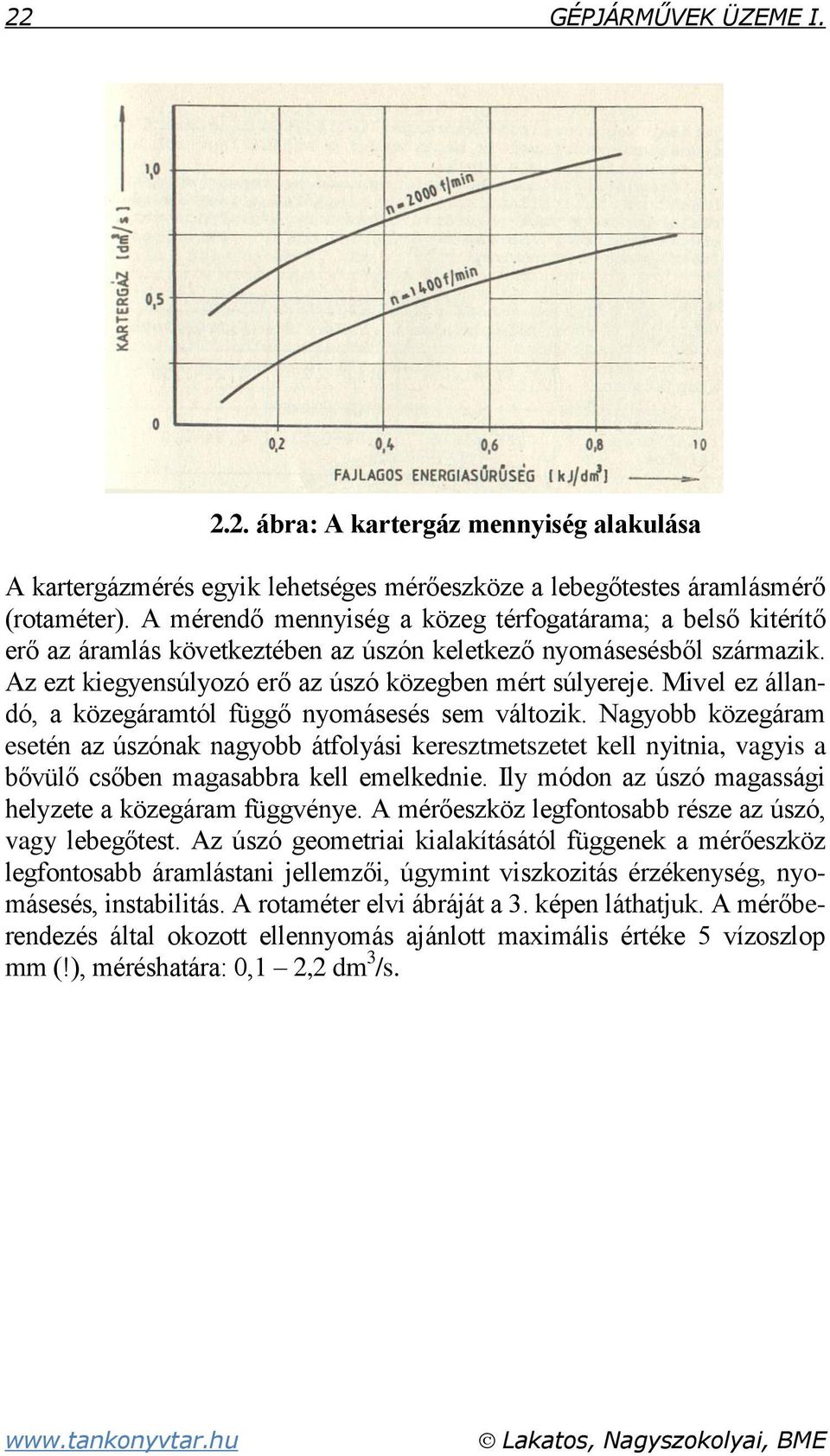 Mivel ez állandó, a közegáramtól függő nyomásesés sem változik. Nagyobb közegáram esetén az úszónak nagyobb átfolyási keresztmetszetet kell nyitnia, vagyis a bővülő csőben magasabbra kell emelkednie.