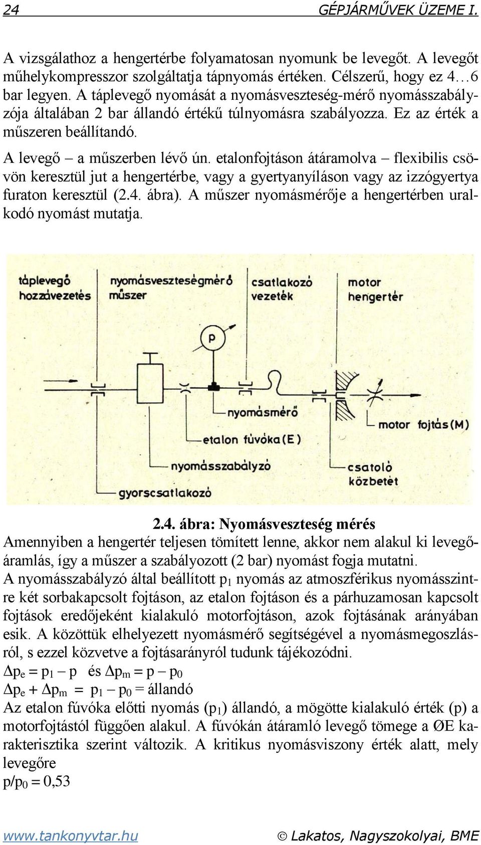 etalonfojtáson átáramolva flexibilis csövön keresztül jut a hengertérbe, vagy a gyertyanyíláson vagy az izzógyertya furaton keresztül (2.4. ábra).