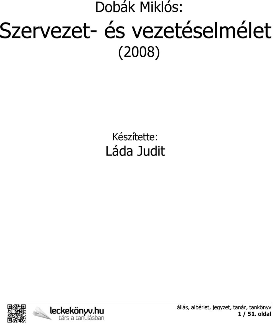 vezetéselmélet (2008)