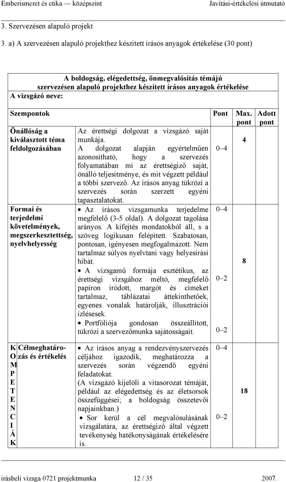 Szemok ont ax. Önállóság a Az érettségi dolgozat a vizsgázó saját kiválasztott téma munkája.