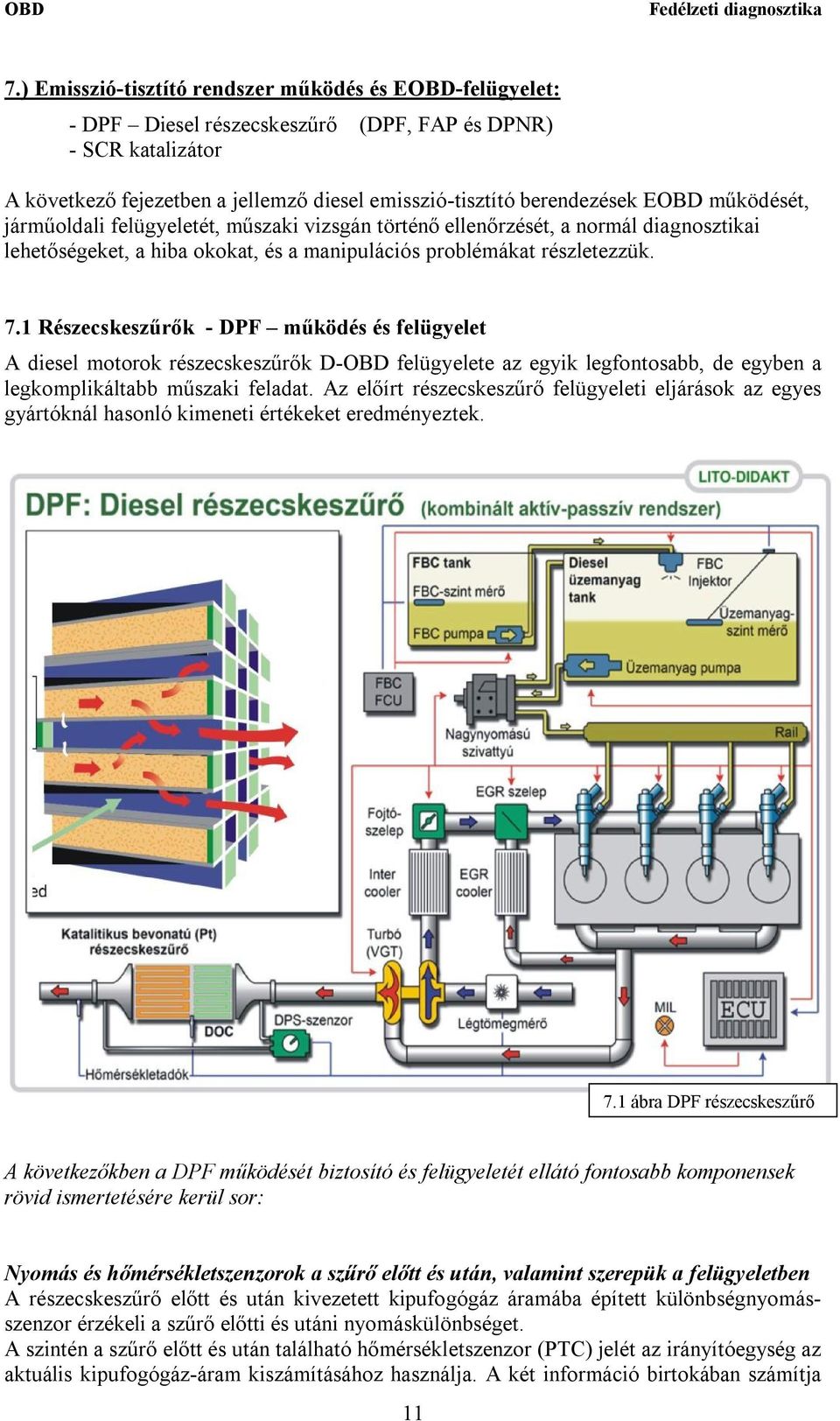 1 Részecskeszűrők - DPF működés és felügyelet A diesel motorok részecskeszűrők D-OBD felügyelete az egyik legfontosabb, de egyben a legkomplikáltabb műszaki feladat.
